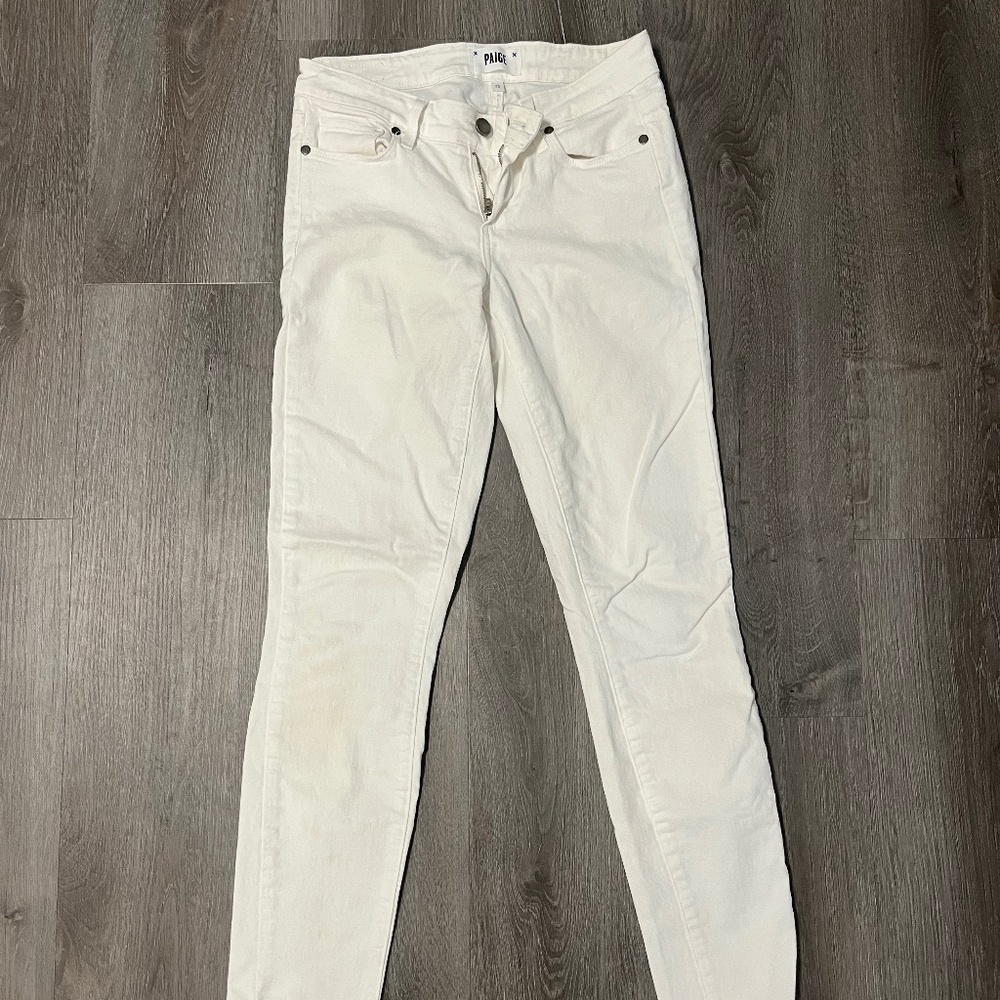 Paige Verdugo Ankle White Jeans size 25